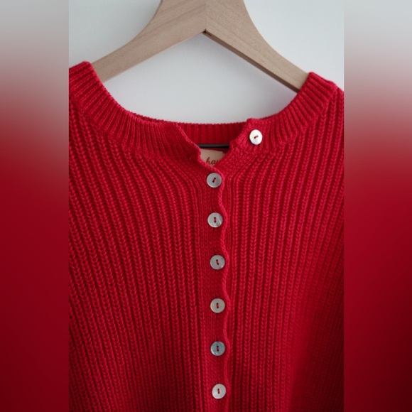 Sonderhaus Harbor Cardigan - Cherry Red - Picture 5 of 5